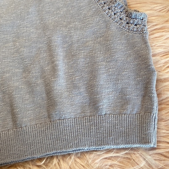 NWT Madewell Crochet-Trim Crop Sweater Tank in Distant Peri sz XS - Picture 8 of 11